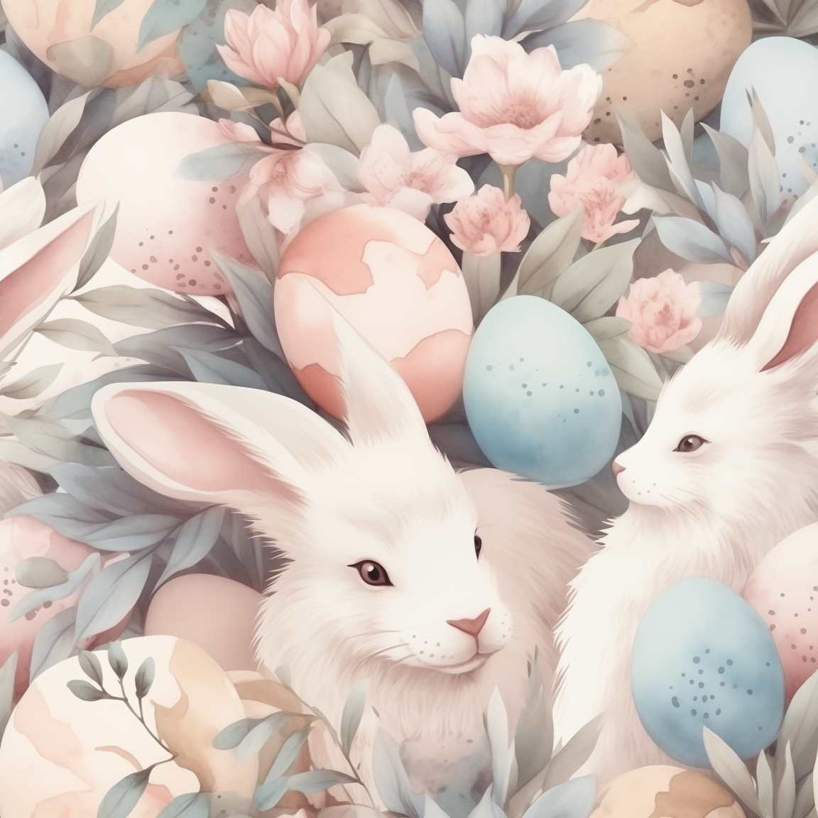 Easter Bunny Digital Paper Bundle - 10 Seamless Pastel Patterns