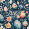 Dark Floral Easter Watercolor Digital Paper Bundle - 10 Seamless Patterns