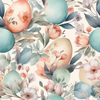 Light Watercolor Easter Floral Digital Paper Bundle - 10 Seamless Patterns
