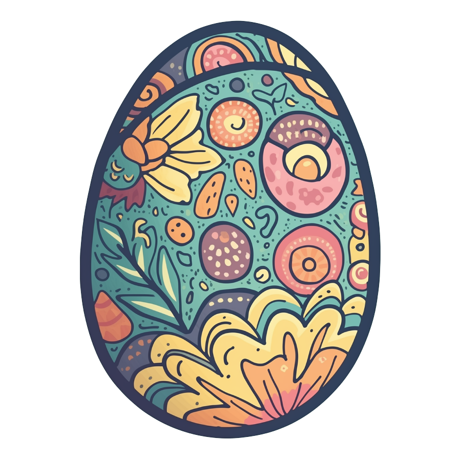 Easter Egg Wonders: Charming Sticker Assortment for Holiday Fun