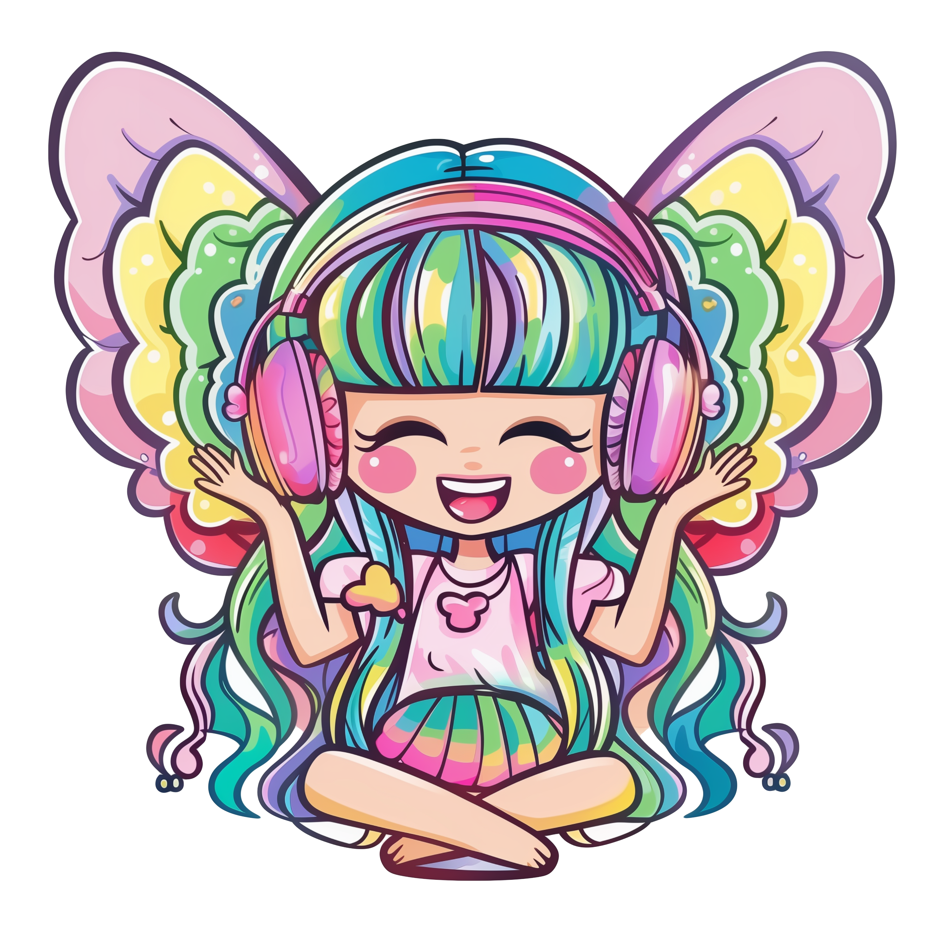 Radiant Rhapsody Fairy BUNDLE Kiss Cut Sticker - Revel in Joyful Tunes