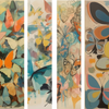 MCM Abstract Butterflies Wall Art Bundle