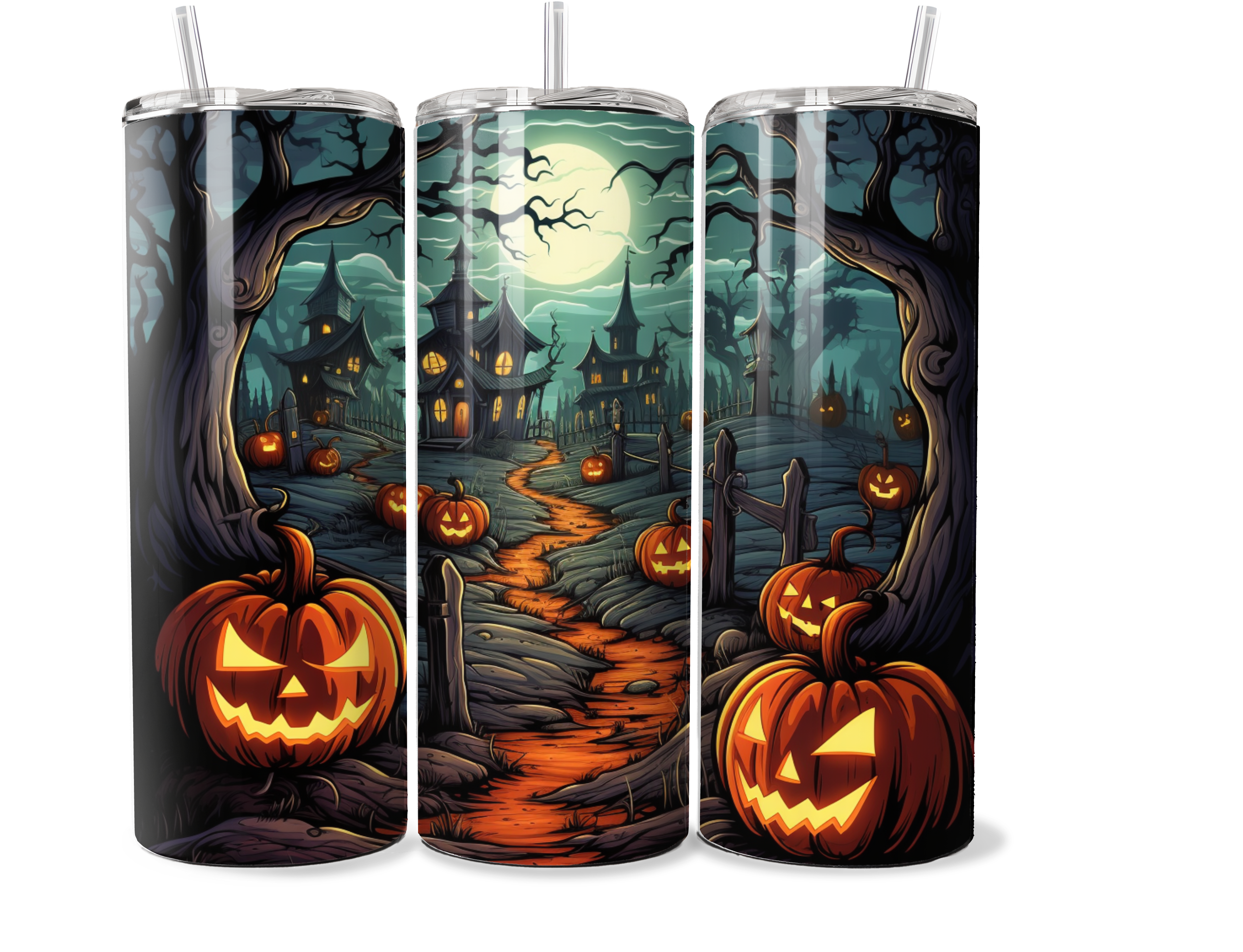 Spooky Jack O Lantern Sublimation Pattern