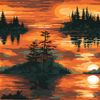 Retro Sunset Sublimation Repeating Patterns