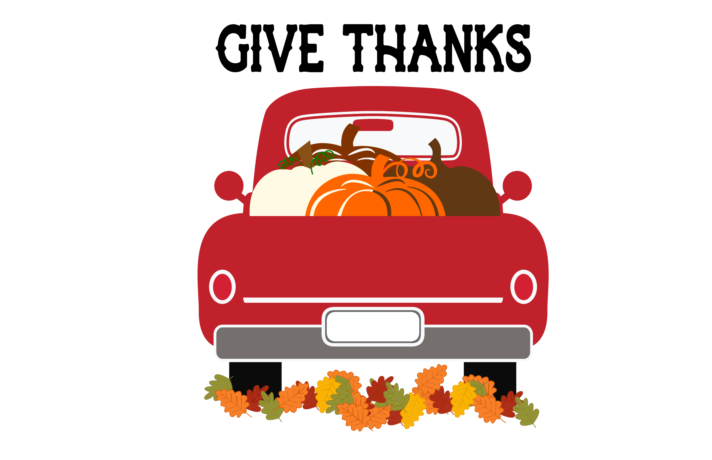 Truck with Pumpkins PERSONALIZE SVG