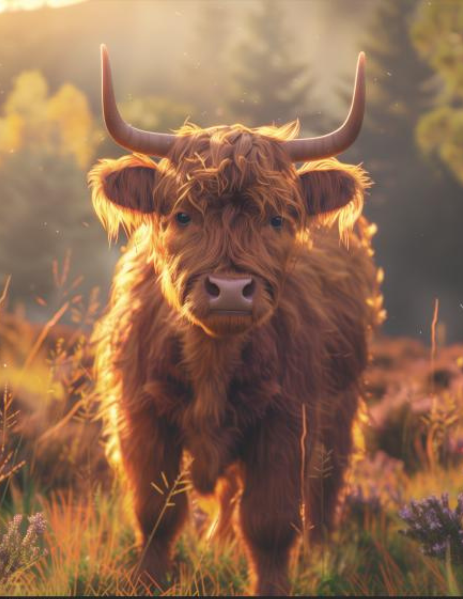Furry & Funny Highland Cow Sublimation