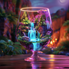 Fantastic Fantasy Neon Forest Sublimation