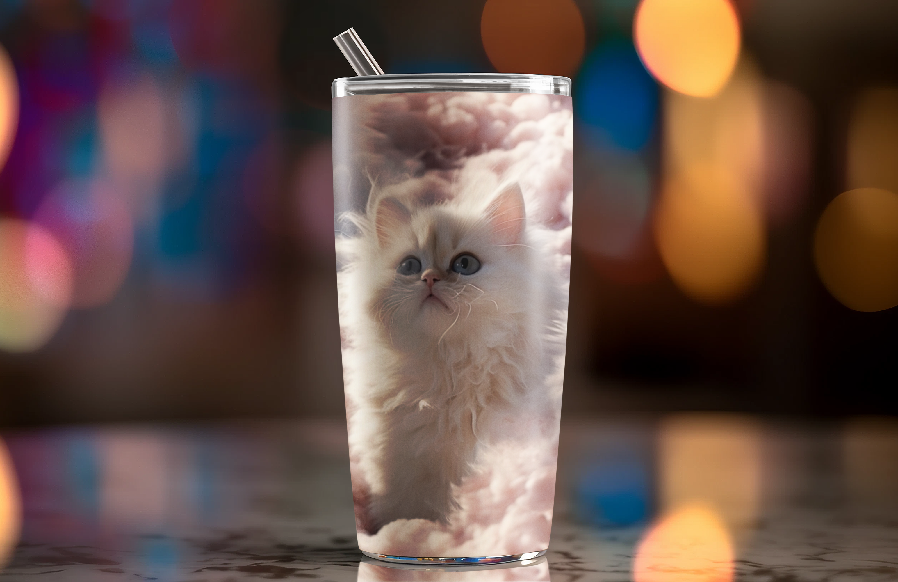 Adorable fluffy kittens Sublimation Repeating Pattern