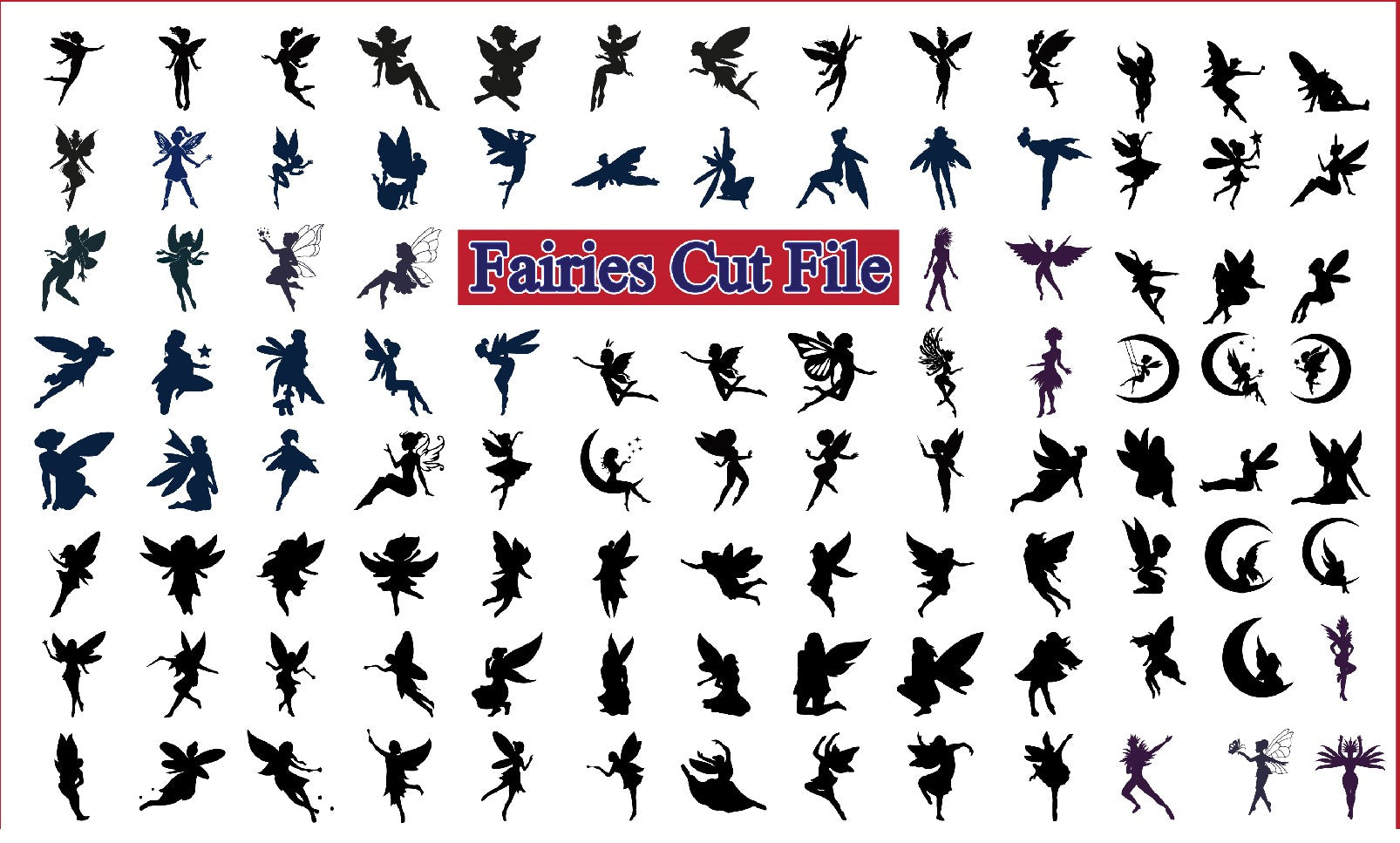100 Beautiful Fairies SVG Bundle