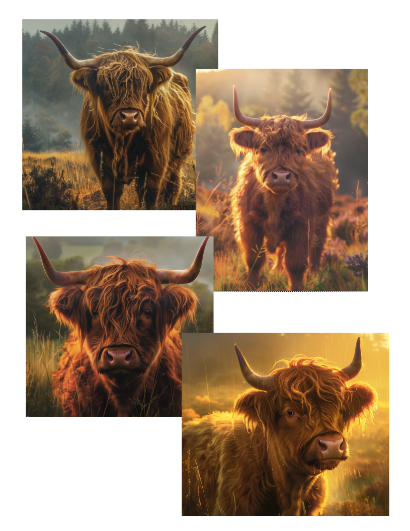 Highland Cow Sublimation Bundle