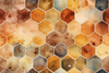Honeyed Hexagons Abstract Watercolor Digital Paper Bundle - 10 Seamless Patterns