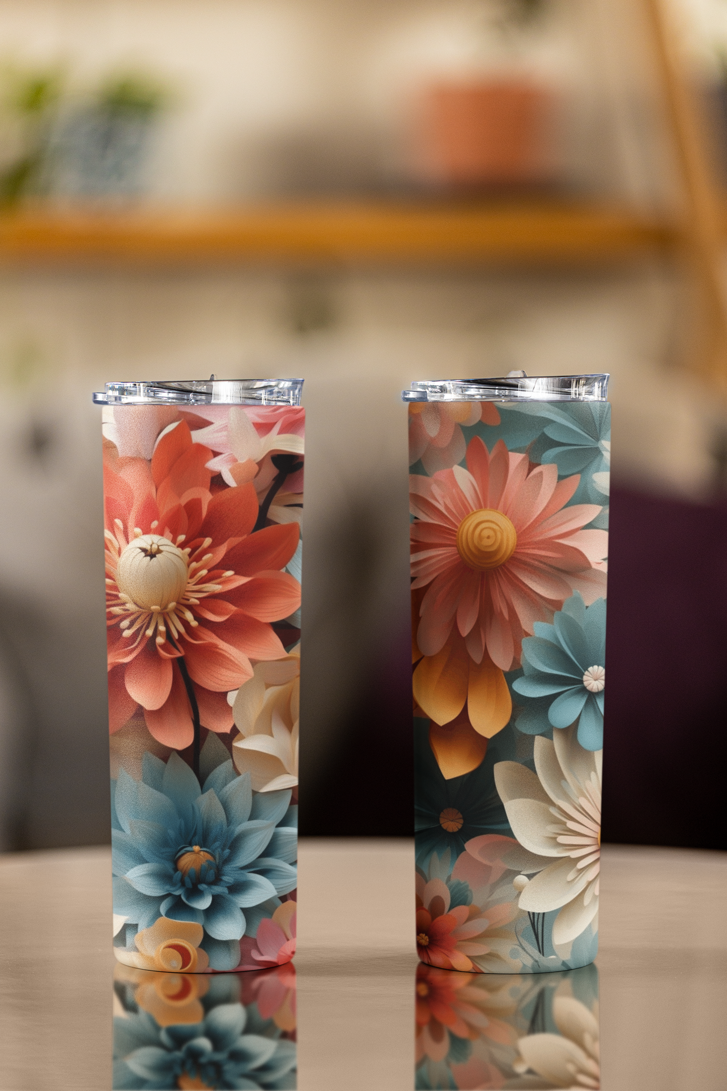 Beautiful Pastel Sublimation Repeating Floral Pattern