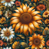 Sunny Delight Sunflower Sublimation Designs Bundle - 10 Seamless Patterns