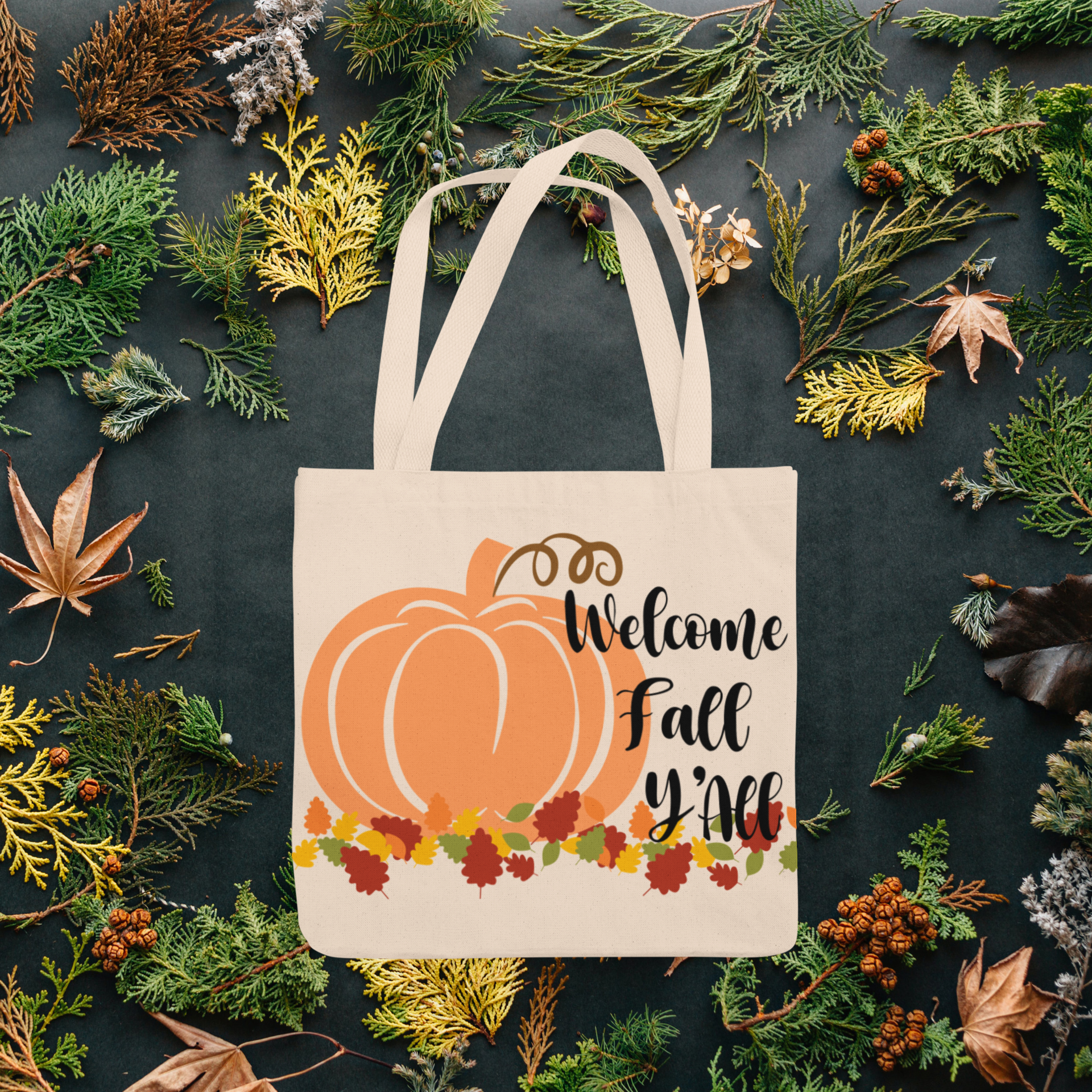 Welcome Fall Y'All Files SVG PNG DXF JPG for Cricut or Silhouette