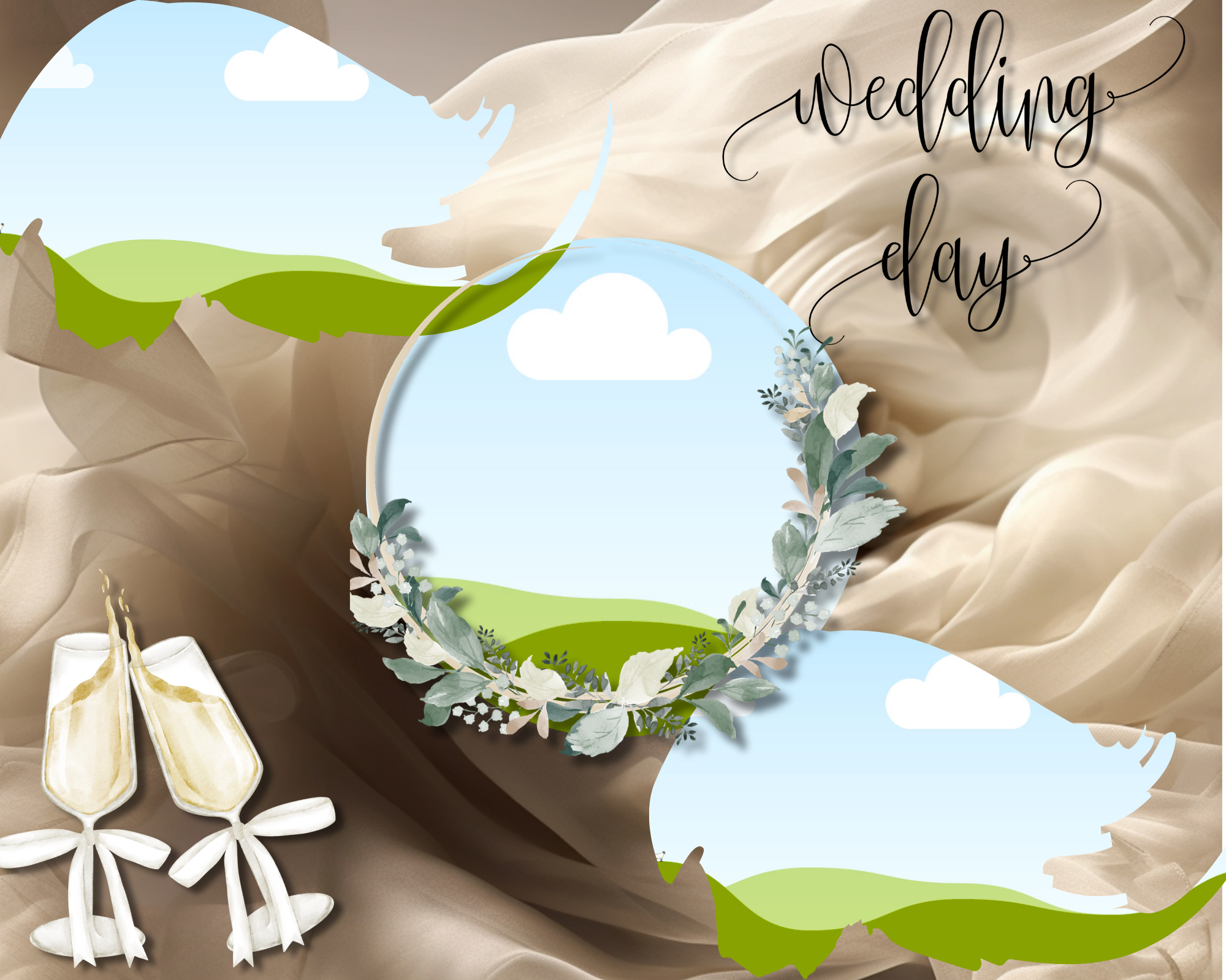 Wedding Digital Scrapbook Template