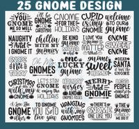 25 Fun Gnome SVG Bundle, Gnome SVG, Gnomes Png Svg JPEG, Holiday Gnome, Funny Shirt Quotes, Svg Files for Cricut