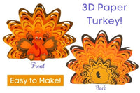 3D Layered Turkey (SVG, DXF, EPS, PNG)