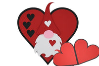 Gnome Valentine Day Layered Card SVG, PDF, JPG