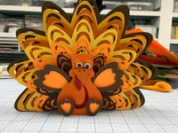 3D Layered Turkey (SVG, DXF, EPS, PNG)