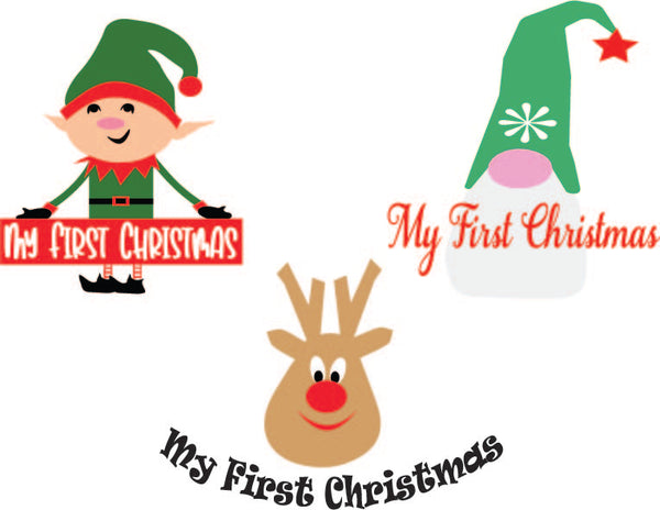 My 1st Christmas Bundle (SVG, EPS, PNG, JPG, DXF)