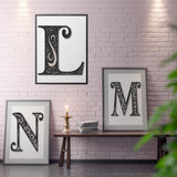 Mandala 3 Layered Letter M (SVG, DXF, EPS, PNG)