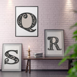 Mandala 3 Layered Letter R (SVG, DXF, EPS, PNG)