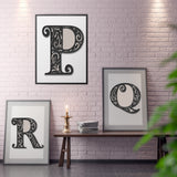 Mandala 3 Layered Letter P (SVG, DXF, EPS, PNG)