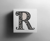 Mandala 3 Layered Letter R (SVG, DXF, EPS, PNG)