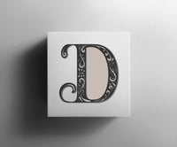 Mandala 3 Layered Letter D (SVG, DXF, EPS, PNG)