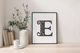 Mandala 3 Layered Letter E (SVG, DXF, EPS, PNG)