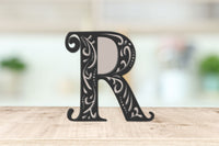 Mandala 3 Layered Letter R (SVG, DXF, EPS, PNG)