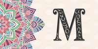 Mandala 3 Layered Letter M (SVG, DXF, EPS, PNG)