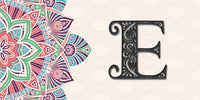 Mandala 3 Layered Letter E (SVG, DXF, EPS, PNG)