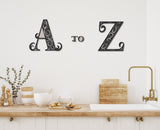 Mandala 3 Layered Alphabet A to Z (SVG, DXF, EPS, PNG)