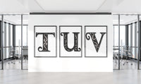 Mandala 3 Layered Letter V (SVG, DXF, EPS, PNG)