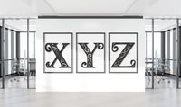 Mandala 3 Layered Letter X (SVG, DXF, EPS, PNG)