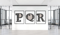 Mandala 3 Layered Letter P (SVG, DXF, EPS, PNG)