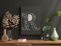 Mandala 3 Layered Letter R (SVG, DXF, EPS, PNG)