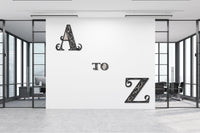 Mandala 3 Layered Alphabet A to Z (SVG, DXF, EPS, PNG)