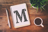 Mandala 3 Layered Letter M (SVG, DXF, EPS, PNG)