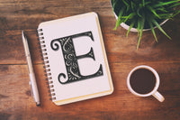 Mandala 3 Layered Letter E (SVG, DXF, EPS, PNG)