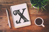 Mandala 3 Layered Letter X (SVG, DXF, EPS, PNG)