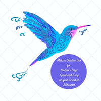 Hummingbird and Card Layered SVG