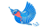 3D Layered Blue Bird SVG