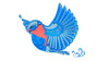 Blue Bird Layered SVG
