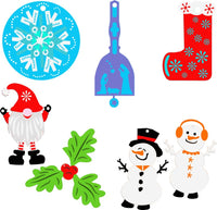 3D Christmas Layered Ornament Bundle (SVG, EPS, PNG, JPG, DXF)